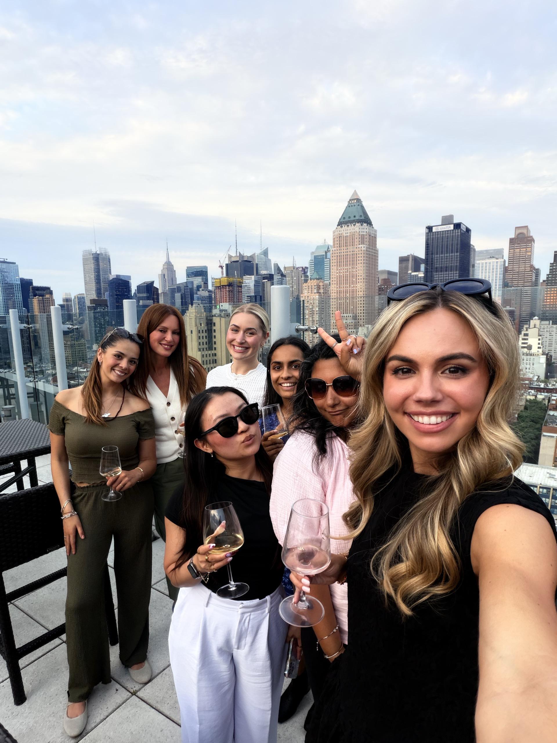 WSW members rooftop skyline hour NYC